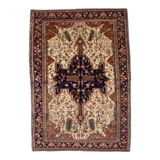 Antique Persian Farahan Sarouk Rug 4’3" X 6’6" For Sale
