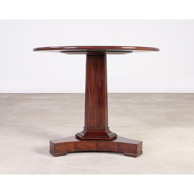 Brown Ralph Lauren Mahogany Bryce Pedestal Center Table For Sale - Image 8 of 17
