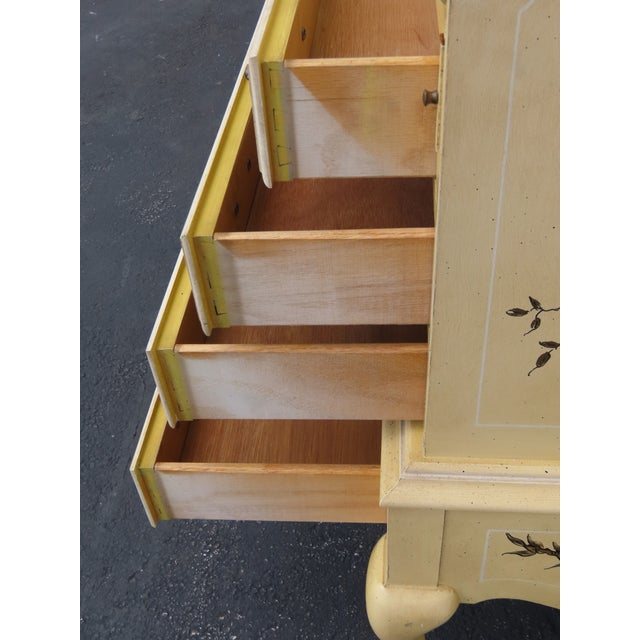 French Hand Painted Small Secretary Desk 6887 For Sale - Image 11 of 17