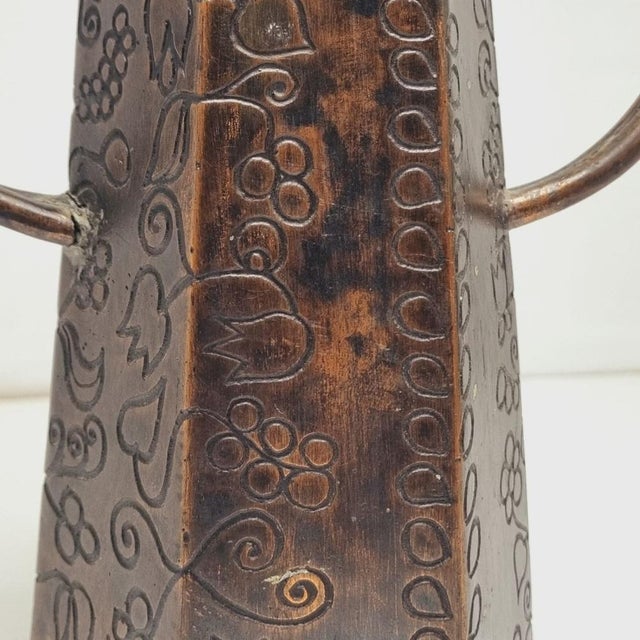 Art Deco Style Brass Vase with Handles, 1920s For Sale - Image 10 of 14