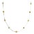 This is part of Chairish’s Fine Jewelry assortment. Yellow Sapphire Station Chain Necklace in 14K Gold studded with round...