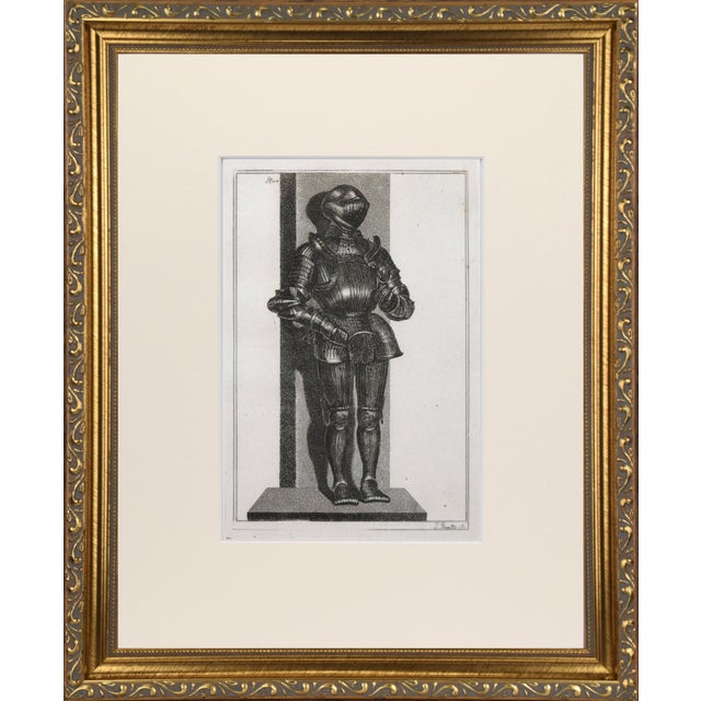 Gothic 19th Century Engravings of Medeival English Knights Suits of Armour 1801- A Pair For Sale - Image 3 of 9