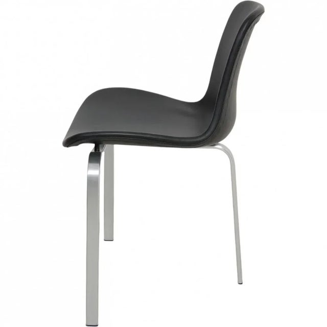 PK-8 Chair in Black Nevada Leather by Poul Kjærholm, 1990s For Sale - Image 4 of 14