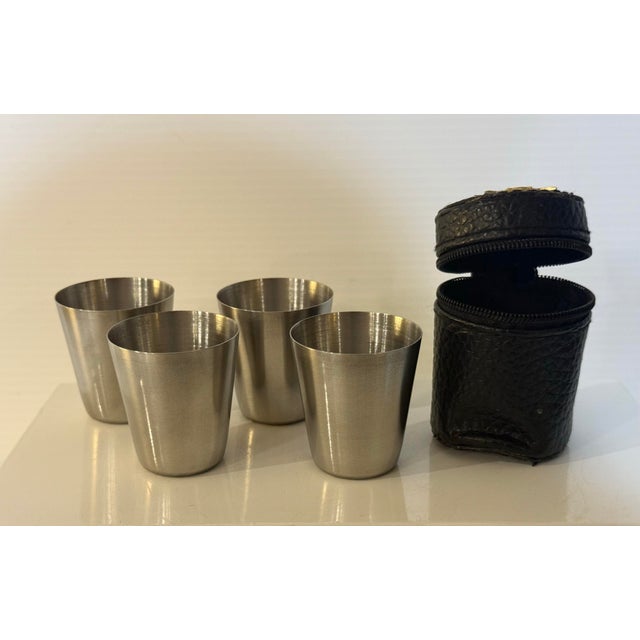 Vintage 4-Pc Nesting Vodka Shot Set With October Revolution Case For Sale In Phoenix - Image 6 of 9