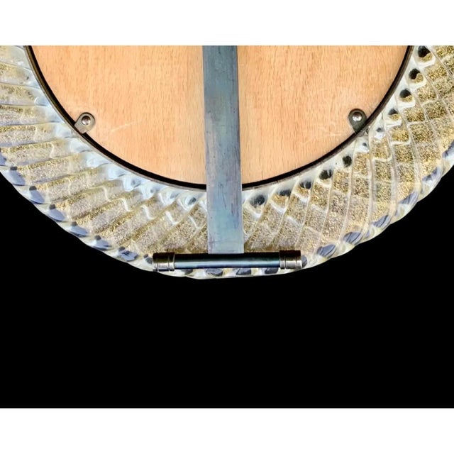 Vintage Italian Venetian Vanity Mirror Art Deco W/ Gold Flecks Attributed to Murano Barovier & Toso For Sale - Image 9 of 9