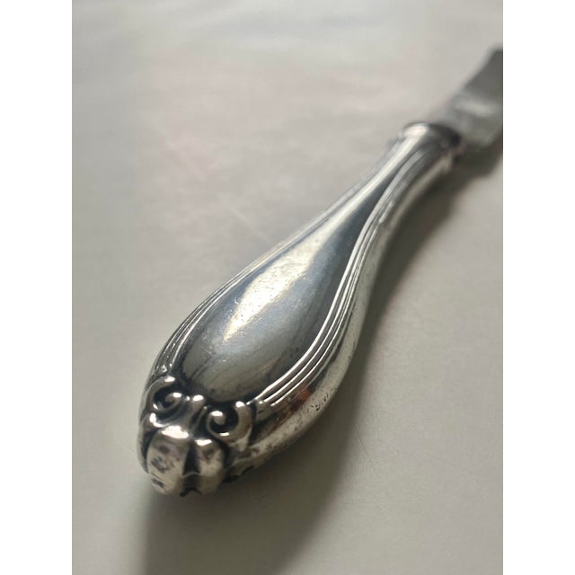 Victorian Sterling Silver Alvin Evangeline Pattern Knife For Sale - Image 3 of 13
