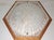 Vintage Ceiling Lamp with Hexagonal Pine Wood Frame for Frosted Glass Shade, 1980s For Sale - Image 6 of 9