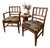 Pair of 1940s Mid-Century Slat-Back Dining Chairs, Newly Reupholstered in Botanical Print For Sale