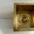 Farmhouse Country Square Brass Hammered Finish Drop-In Sink & Brass Drain For Sale - Image 4 of 10