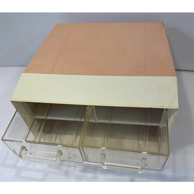 Mid Century Space Age Three Drawer Storage Box For Sale - Image 4 of 8