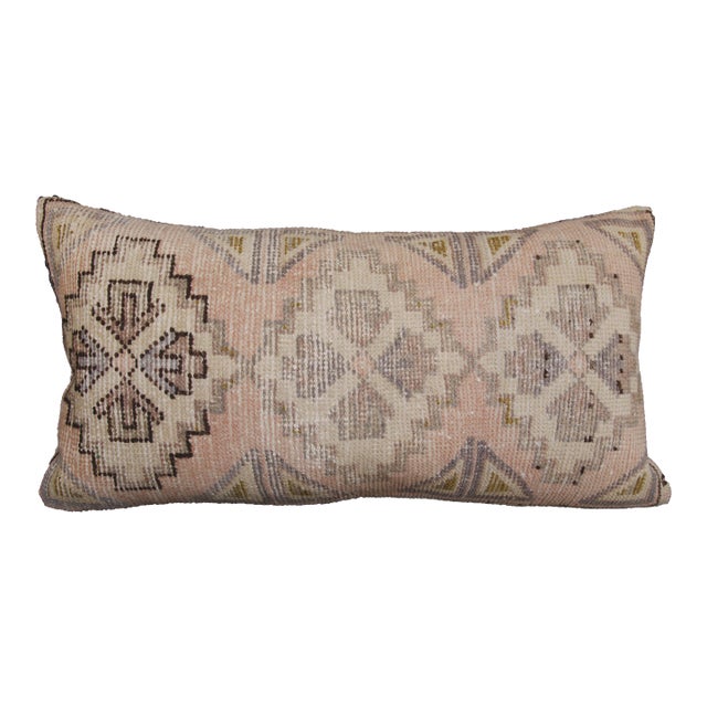 Decorative Handwoven Bohemian Rug Pillow Cushion Cover -16'' X 32'' For Sale
