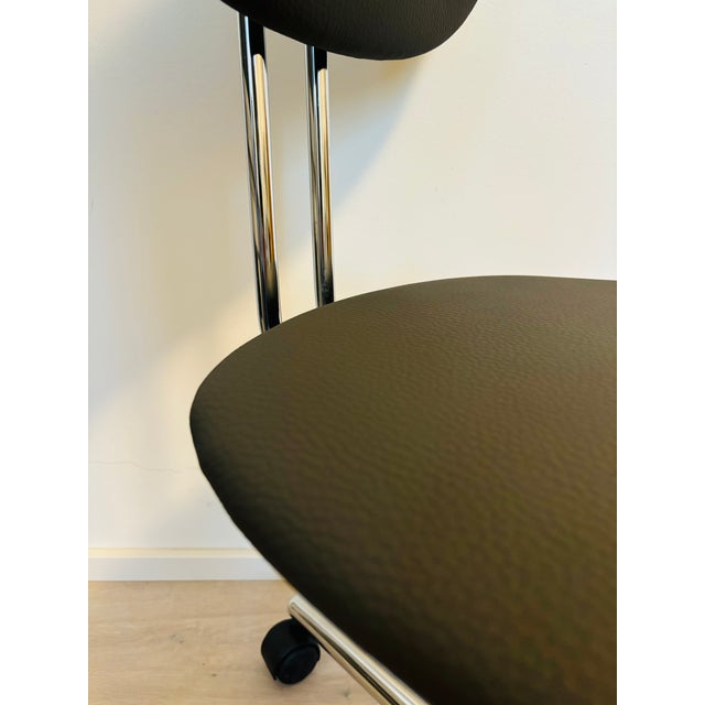 Metal Fully Dark Truffle Kovona Office Chair by Kovona, Czechoslovakia, 1970s For Sale - Image 7 of 13
