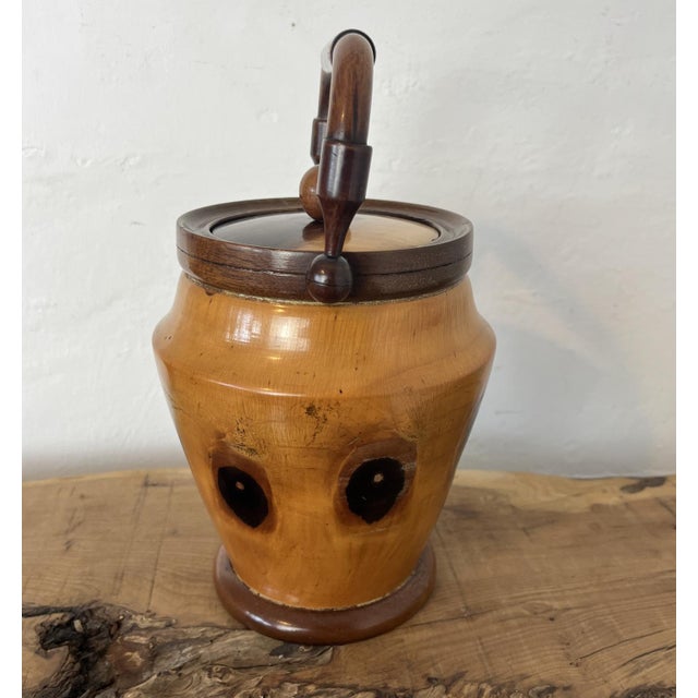 Vintage Teak Wooden Jug For Sale - Image 10 of 14