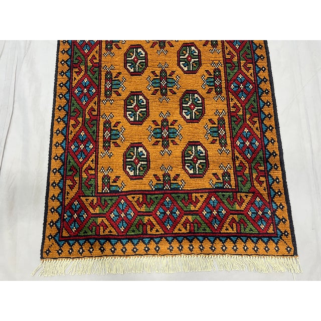 Brown Terracotta Turkmen-Style Geometric Gul Runner Rug, 2'7" X 9'3" For Sale - Image 8 of 13