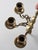 Vintage Brass Three Arm Wall Candle Sconce For Sale - Image 12 of 14