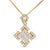 Contemporary 10K Yellow Gold 3/8 Cttw Princess Diamond Geometric Pendant Necklace For Sale - Image 3 of 4