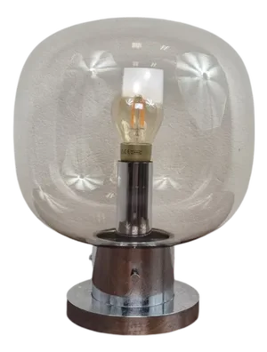Glass and Chrome Ceiling Flush Mount Lamp from Limburg, 1960s