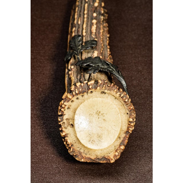 Rustic Victorian Hunting Trophy Antique Antler Desk Set Paperweight Blotter For Sale - Image 12 of 14