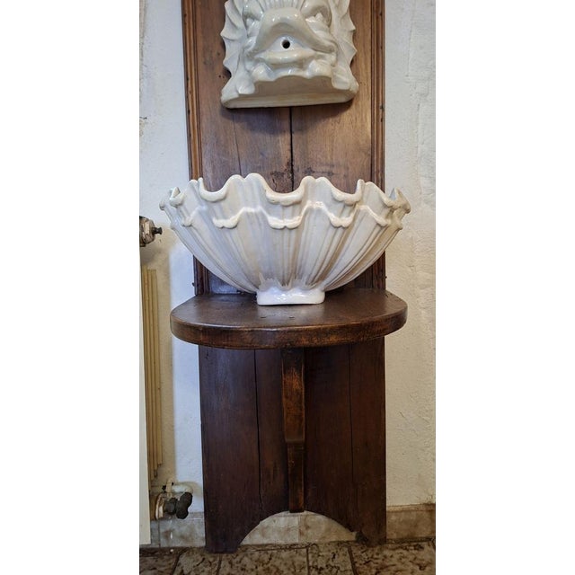 20th Century Earthenware Wall Fountain by Emile Tessier, 1890s For Sale - Image 4 of 8