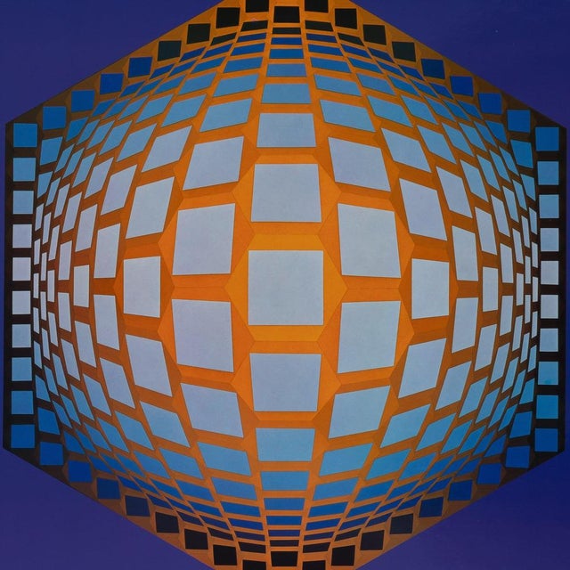 Victor Vasarely (1906-1997) Tegla-hat Heliogravure after a work by the artist On heavy paper, 27 x 27 cm (approx. 11 x 11...