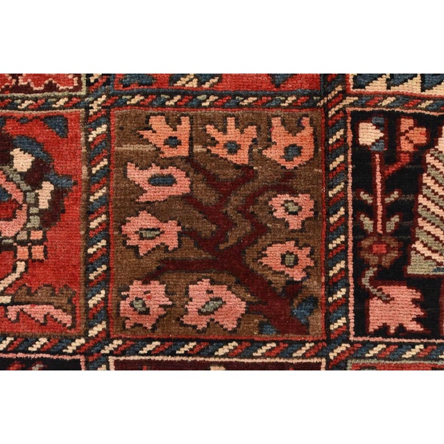 Bakhtiari Rug 5'3'' X 9'11'' Multicolor Wool Semi-Antique Hand-Knotted Carpet For Sale - Image 11 of 15
