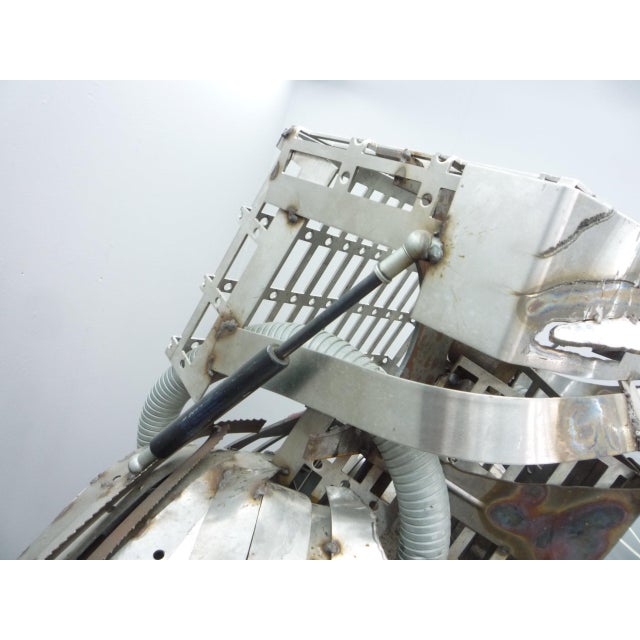 Brutalist Scrap Art Robot Man, 1970s, Metal For Sale - Image 11 of 16