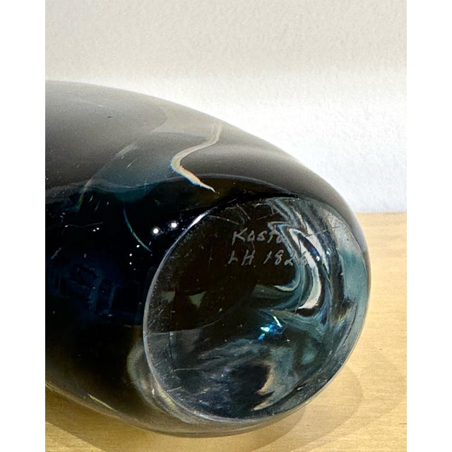 Blue Vase by Vicke Lindstrand for Kosta, 1960s, in Good conditions. Designed 1960 to 1969 This piece has an attribution...