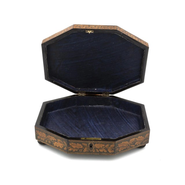 Mid 19th Century English Playing Card Penwork Games Box For Sale - Image 10 of 12