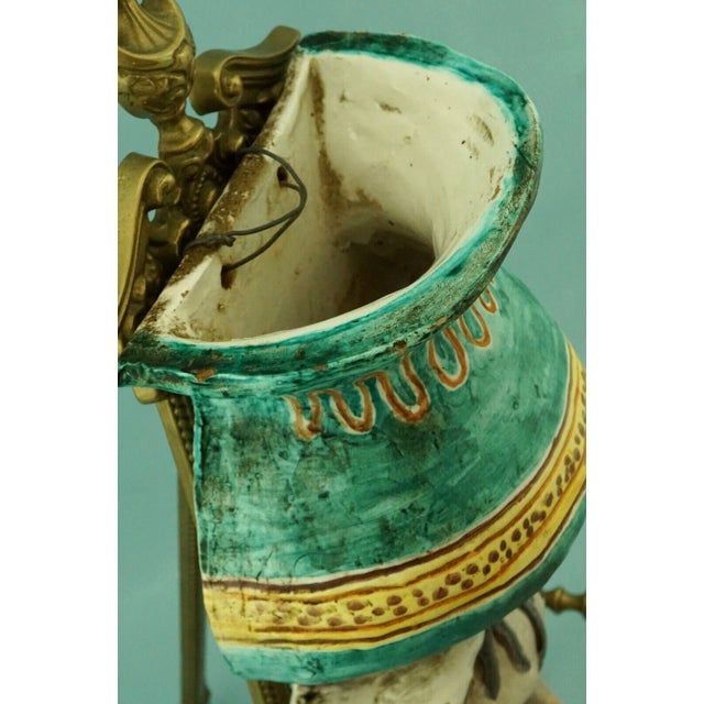 Art Deco Ceramic Wall Mask of Commoner with Vase by Merlone for Tanagra, Rome, Italy, 1940s For Sale - Image 10 of 18