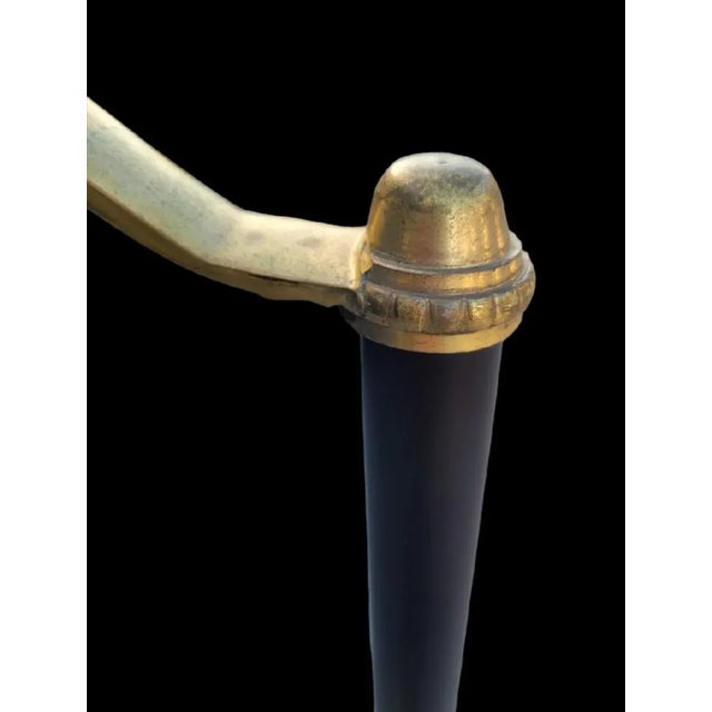 English Vintage Mens European Brass Iron Hanger Cup Valet Clothing Rack For Sale - Image 3 of 8