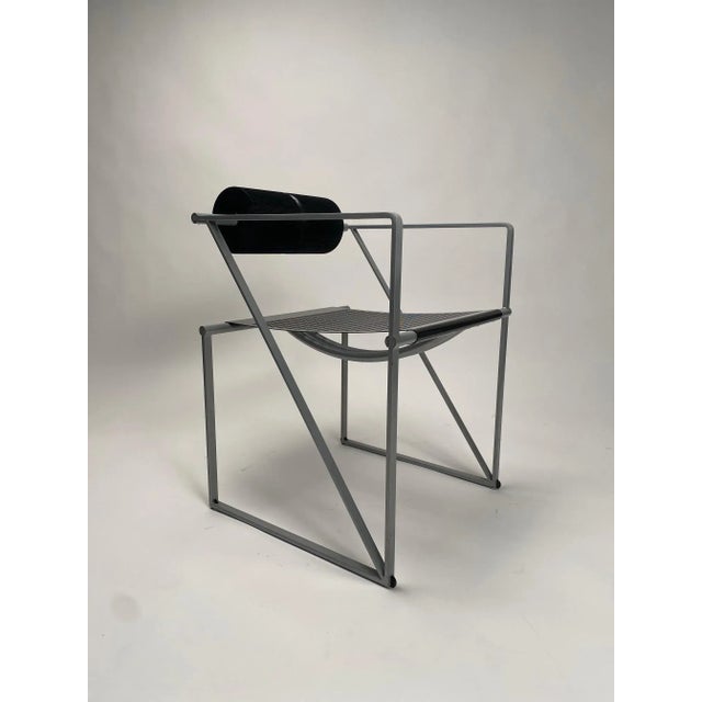 Model 601 Seconda Chairs in Metal attributed to Mario Botta, 1982, Set of 4 For Sale - Image 3 of 11
