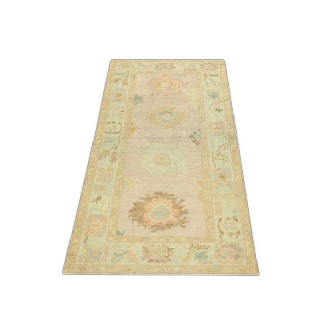 Turkish Modern Turkish Oushak Rug 3' x 6'3" For Sale - Image 3 of 6