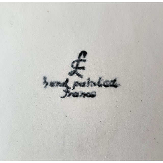 1970s French Hand Painted French Longchamp Moustiers Faience Casseroles - a Pair For Sale - Image 17 of 18