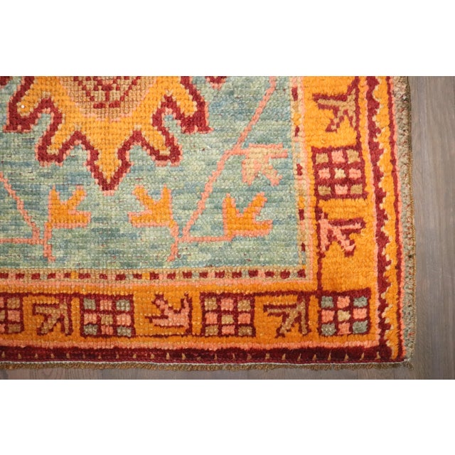 Set of Antique Turkish Oushak Small Square Rugs - 3' x 3'2" For Sale - Image 10 of 12