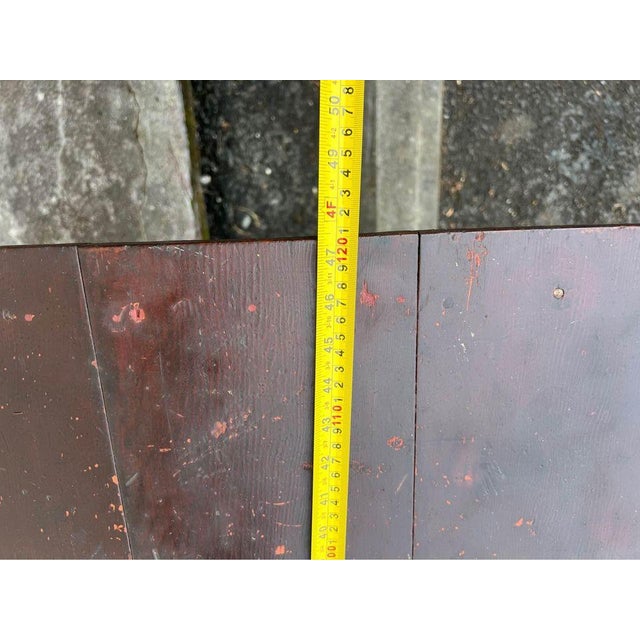 Antique English Refectory Style Mahogany Console Table. For Sale - Image 9 of 12