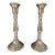 Mid 20th Century Vintage Sheffield Italian Silverplated Candle Holders / Candlesticks - a Pair For Sale
