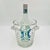 Vintage cut crystal ice bucket or champagne cooler is designed with a diamond pattern and two scrolled handles. Unmarked,...