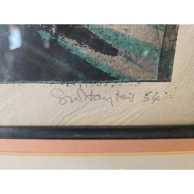 Vintage 1954 Signed Abstract Lithograph For Sale In Miami - Image 6 of 9