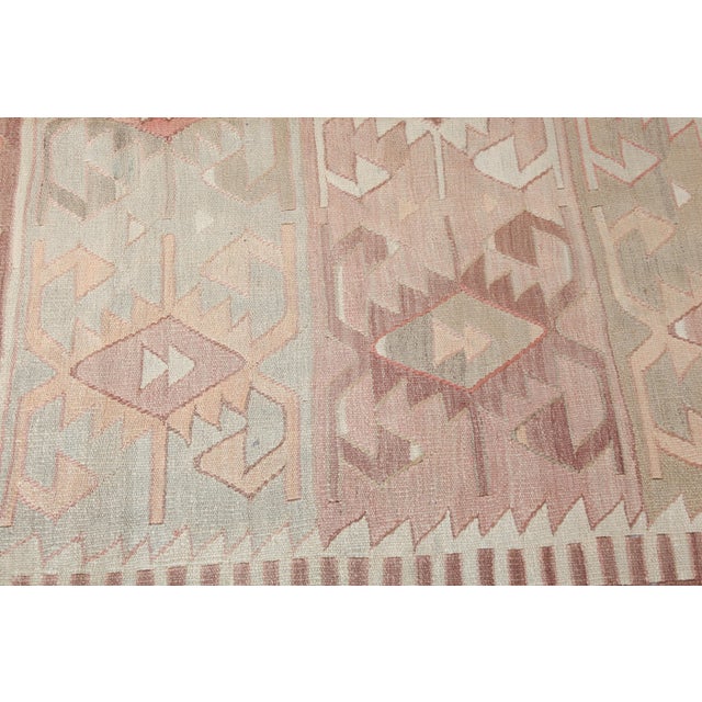 1950’s Vintage Anatolian Konya Kilim – Soft Earth Tones & Tribal Motifs - 10’5'x5' 3'' For Sale - Image 14 of 14