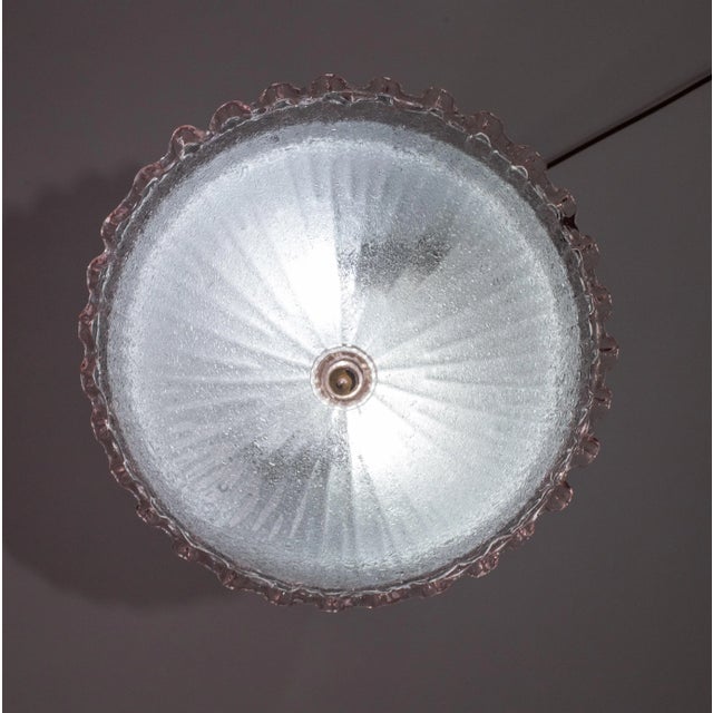 Italian Pink Murano Glass Ceiling Fixture, Murano, 1960 For Sale - Image 9 of 11