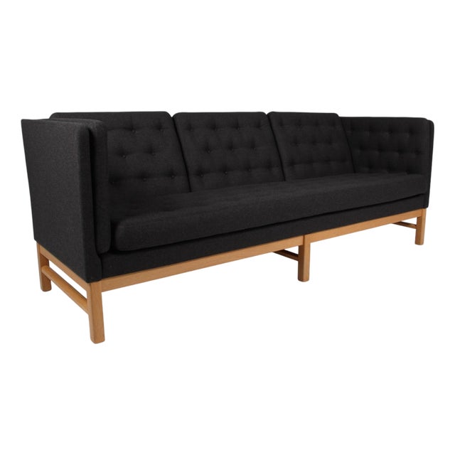 EJ 315/3 Three-Seat Sofa with Oak Frame by Erik Jørgensen, 1960s For Sale