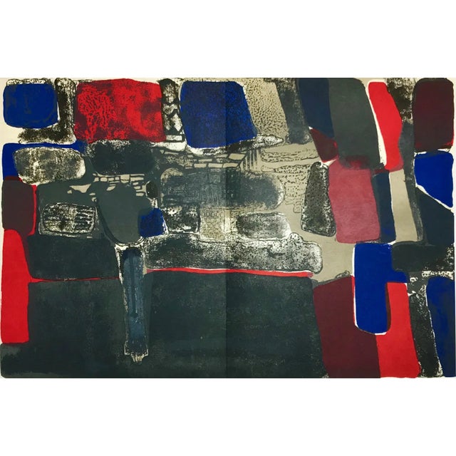 Contemporary Paul Guiramand Original Lithograph 1 Mourlot Freres 1962 For Sale - Image 3 of 3