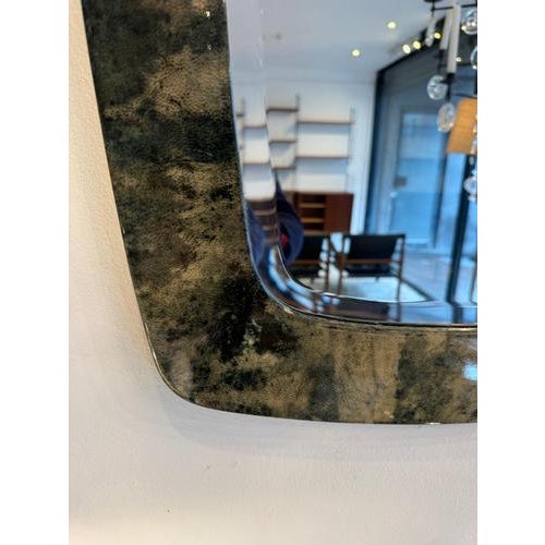 Wood Goatskin Mirror by Aldo Tura, 1960 For Sale - Image 7 of 12