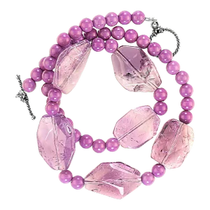 Amethyst and Phosphosiderite Necklace