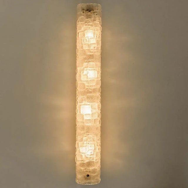 White Clear Bubbled Glass Wall Lights from Hillebrand, 1960s, Set of 2 For Sale - Image 3 of 13