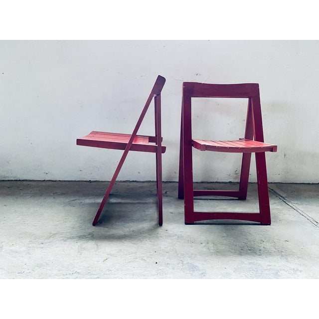 Vintage Trieste Folding Chairs by Aldo Jacober for Bazzani, Set of 2 For Sale - Image 3 of 18
