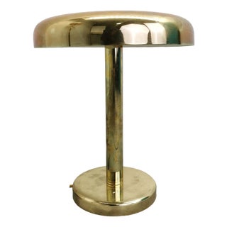 Vintage Art Deco Mushroom Lamp in Brass For Sale