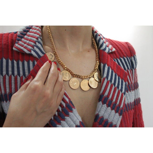 Early 21st Century American Usa Vintage Dollar Coin Rose Gold Vermeil Sterling Silver Curb Link Cha For Sale - Image 5 of 10