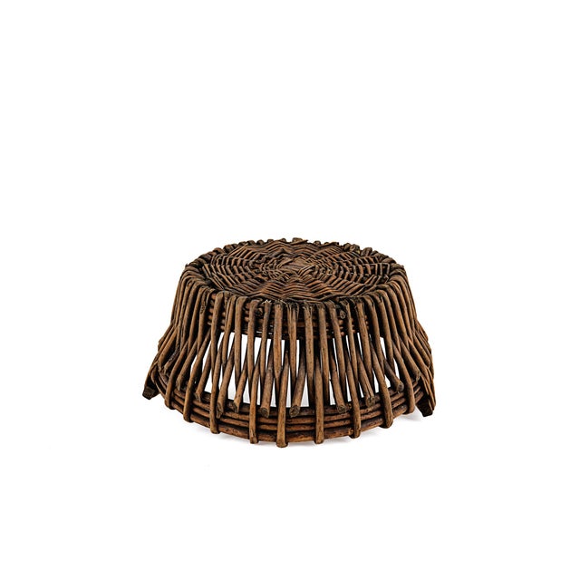 Vintage Handmade Willow Wicker "Foraging" Basket. Made from Willow by European Artisans- estimated from France. Mid-20th...