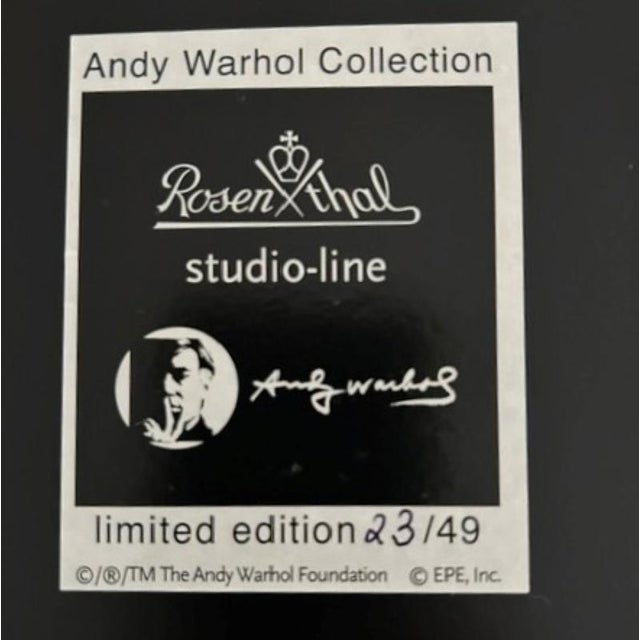This limited edition (23/49) porcelain work was produced by Rosenthal using Andy Warhol’s iconic portraits. Executed in...